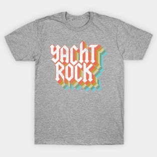 Vintage Fade Yacht Rock Party Boat Drinking print T-Shirt